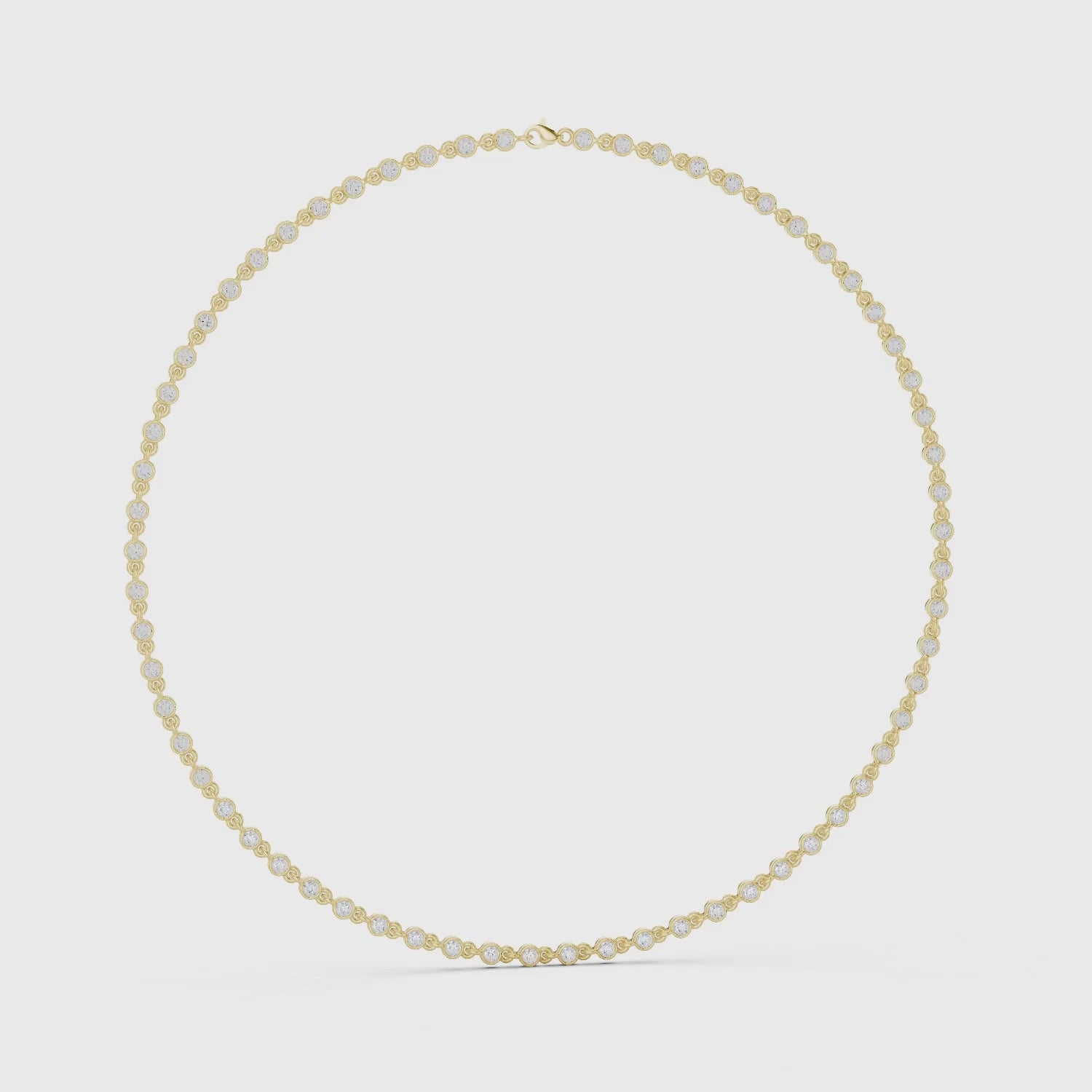 Classic Bezel Set Lab Grown Diamond Necklace