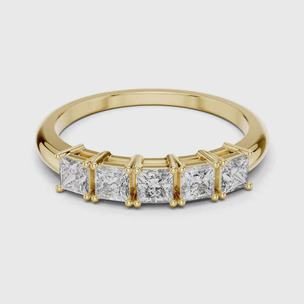 Princess Cut Lab Grown Diamond Band
