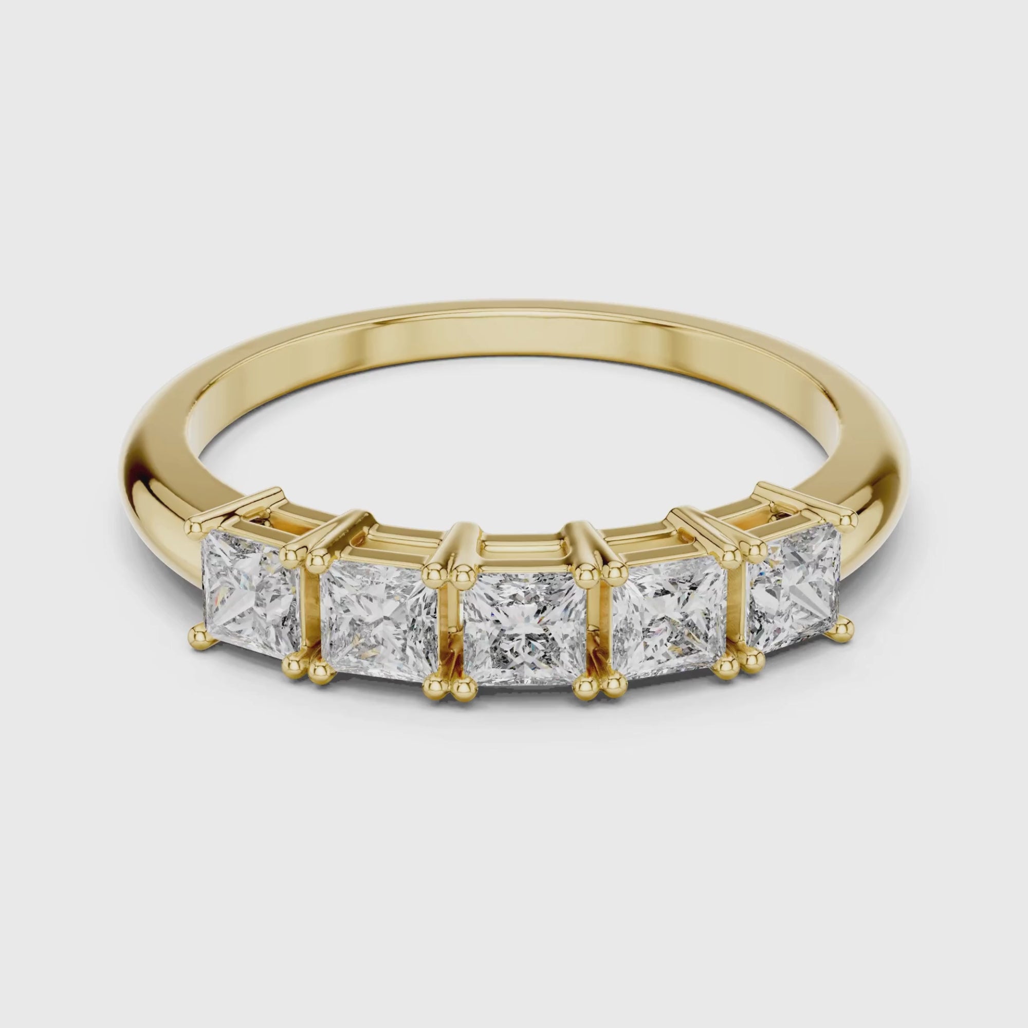 Princess Cut Lab Grown Diamond Band