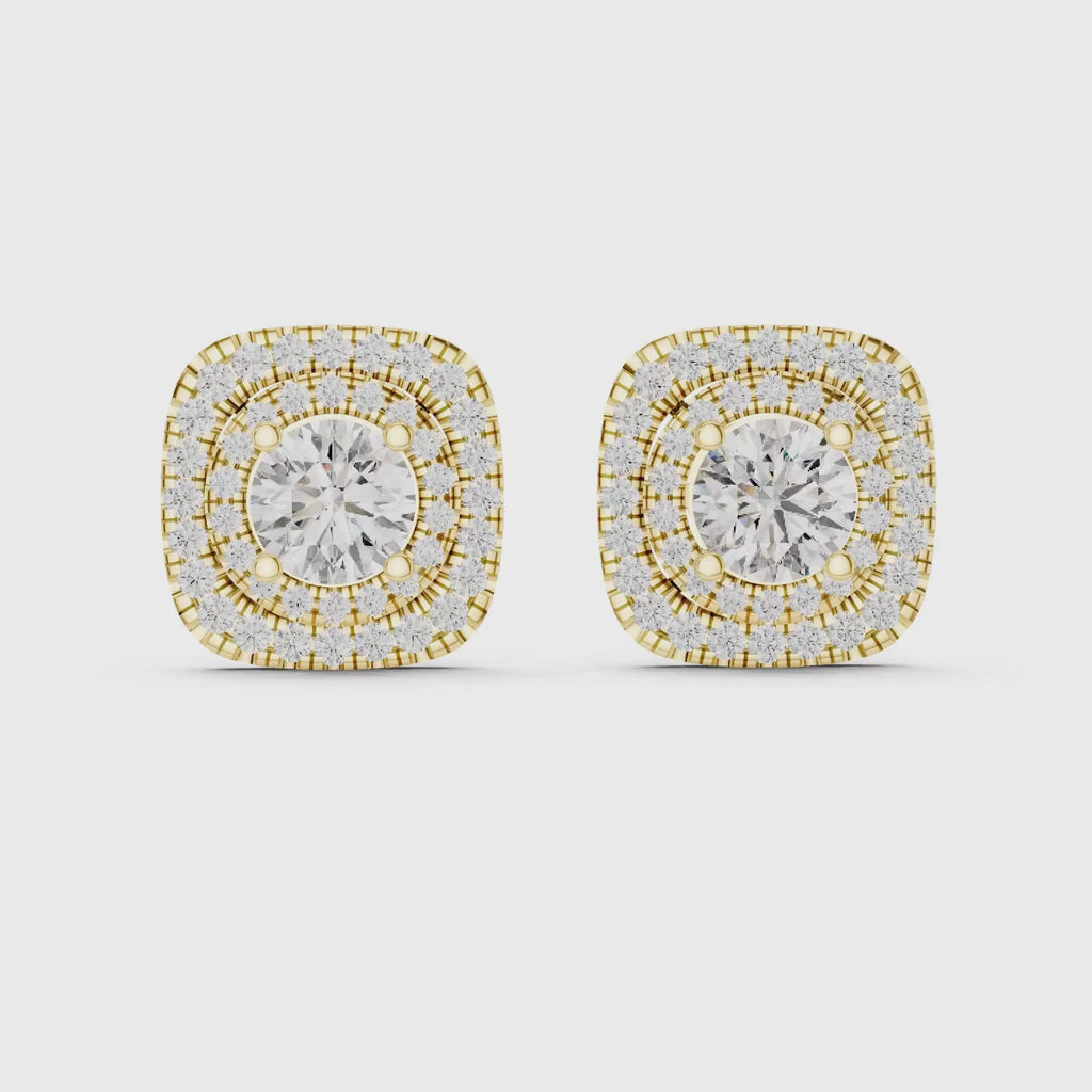 Royal Cushion Lab Grown Diamond Stud