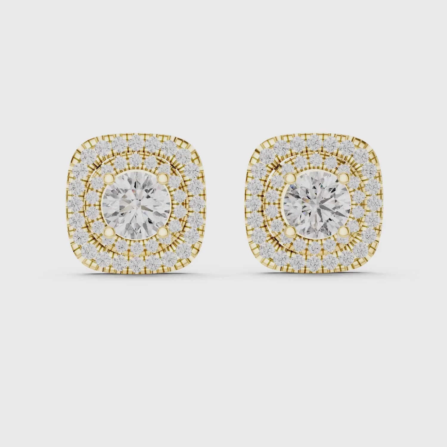 Royal Cushion Lab Grown Diamond Stud