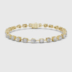 Multi-Shape Lab Grown Diamond Tennis Bracelet.