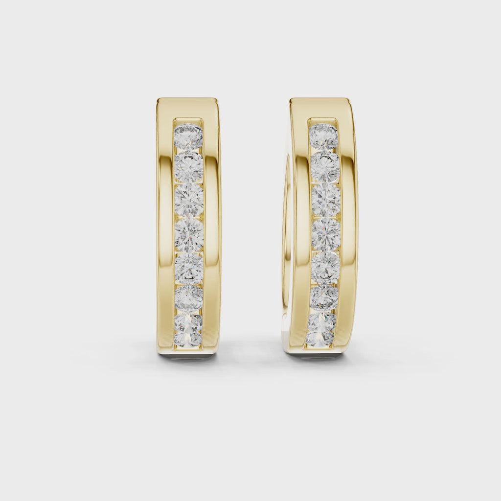 Dainty Diamond Hoop Earring