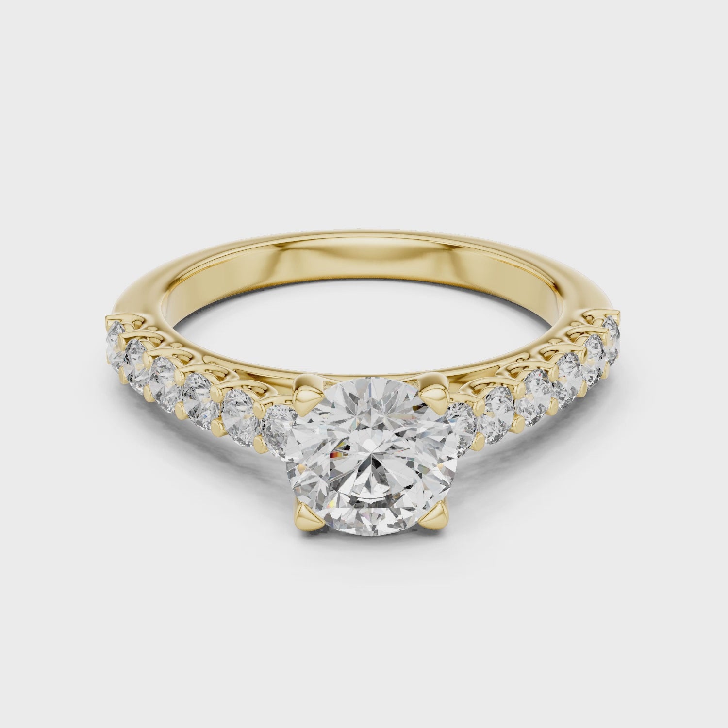 Vintage Classic Diamond Engagement Ring