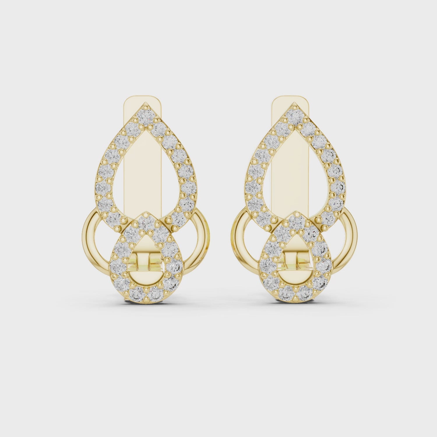 Slick Harmony Diamond Hoop Earring