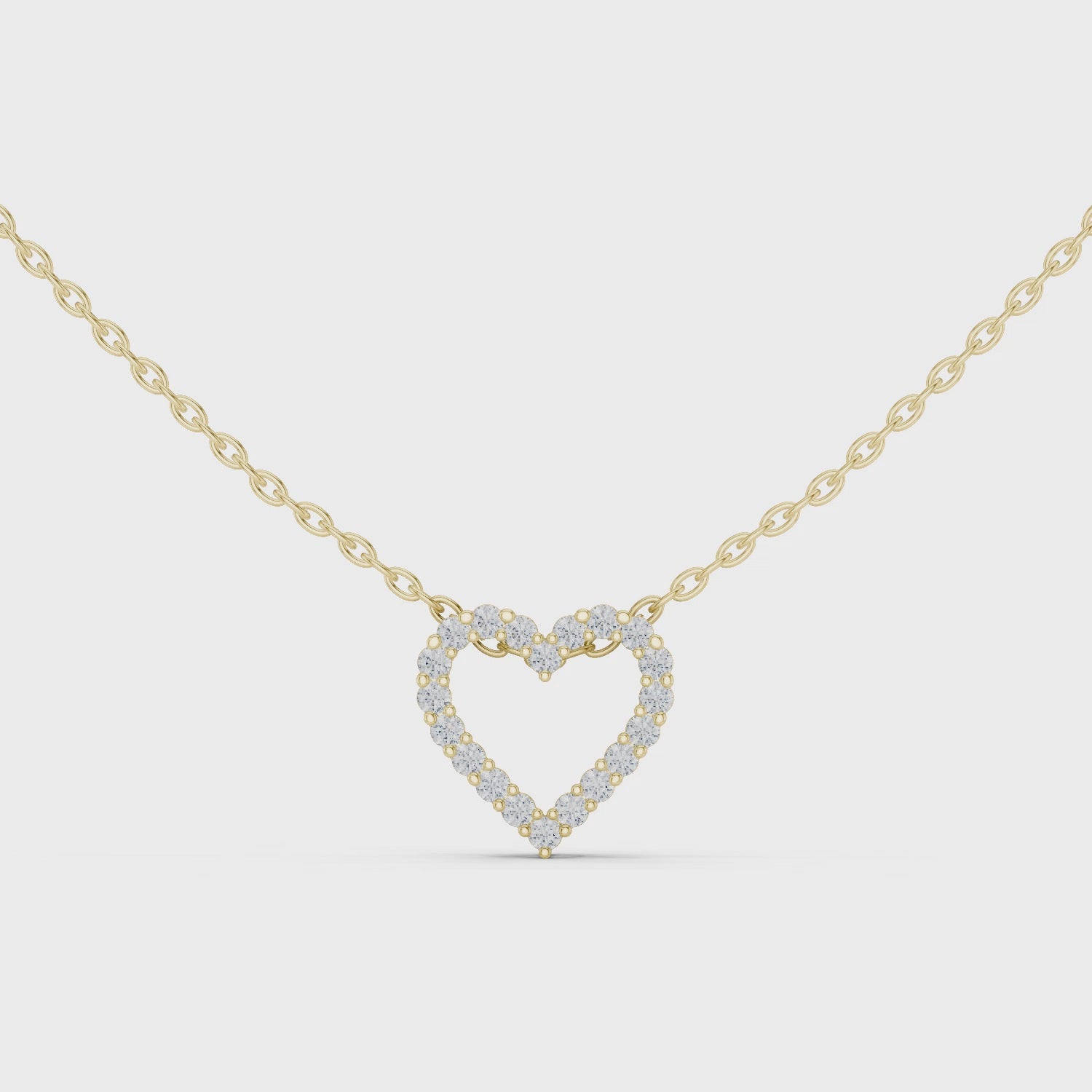 Delicate Heart Lab Grown Diamond Pendent
