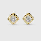 Square Solitaire Lab Grown Diamond Studs