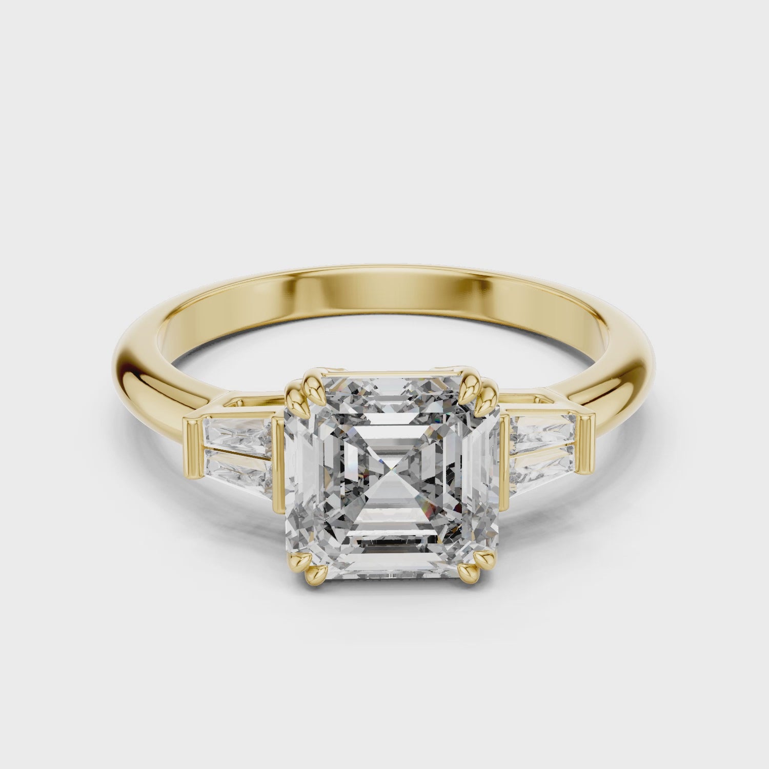 Princess Cut Solitaire Lab grown Diamond Ring