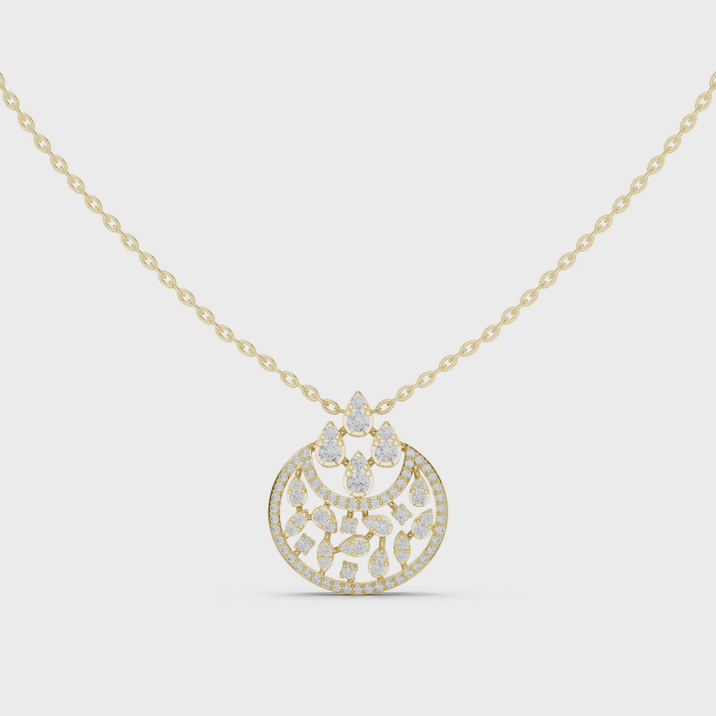 Concave Lab Grown Diamond Pendant