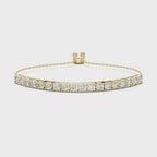 Elegant  Round Cut Lab Grown Diamonds Chain Bracelet