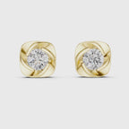 Cushion Swirl Lab grown Diamond Stud