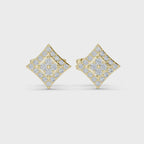 Kite-Shaped Diamond Stud Earring