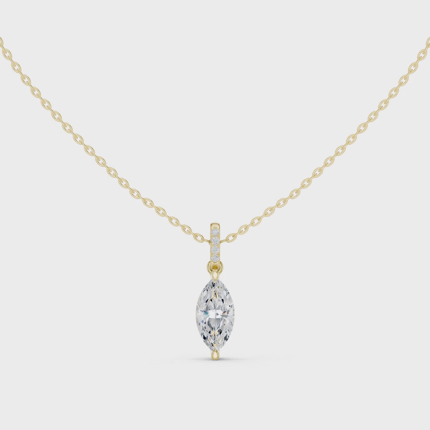 Marquise Cut Solitaire Diamond Pendant