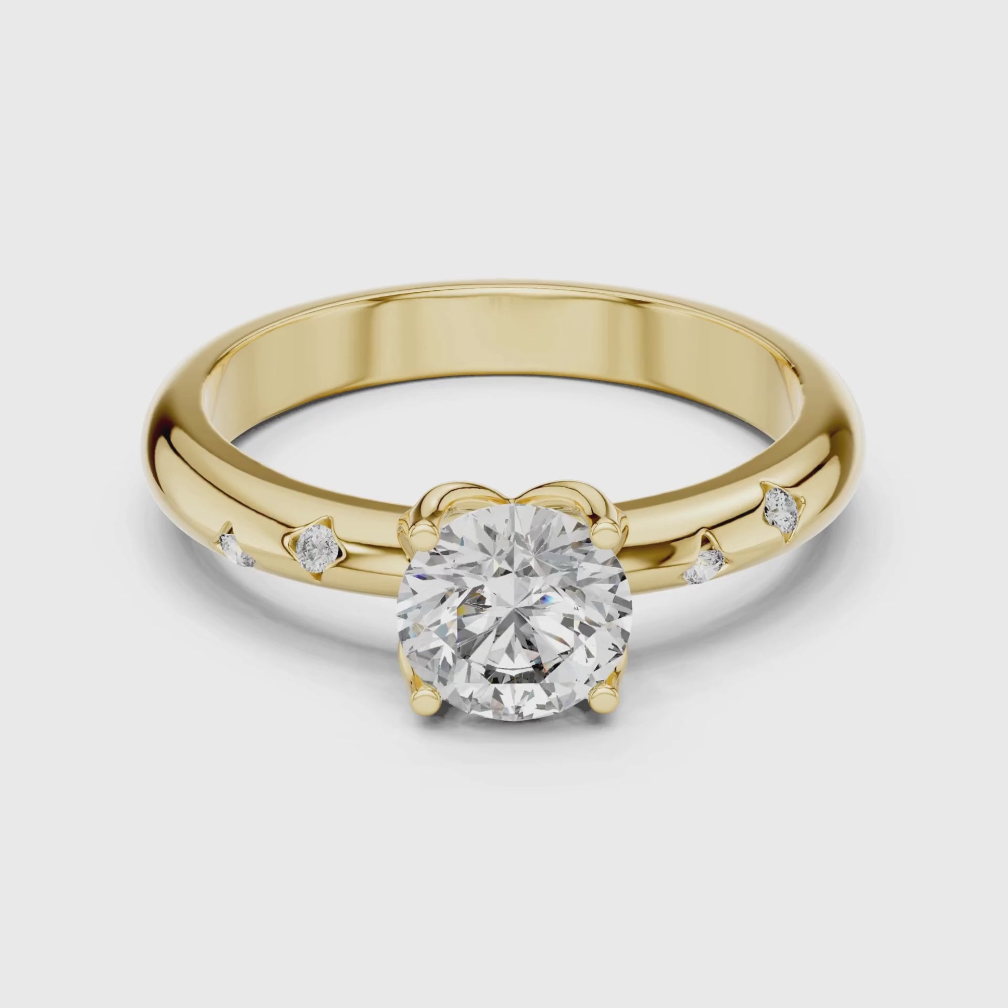 Solitaire Accent Lab Grown Diamond Ring