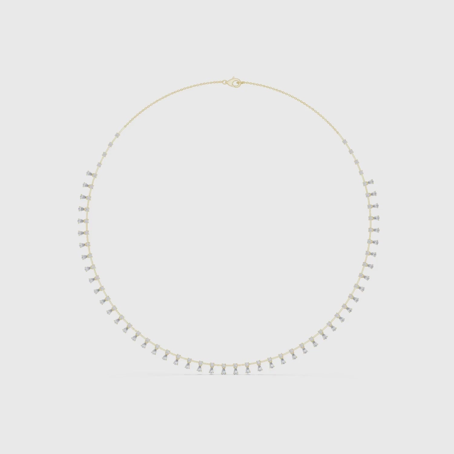 Graduated Dangling Lab Grown Diamond Necklace