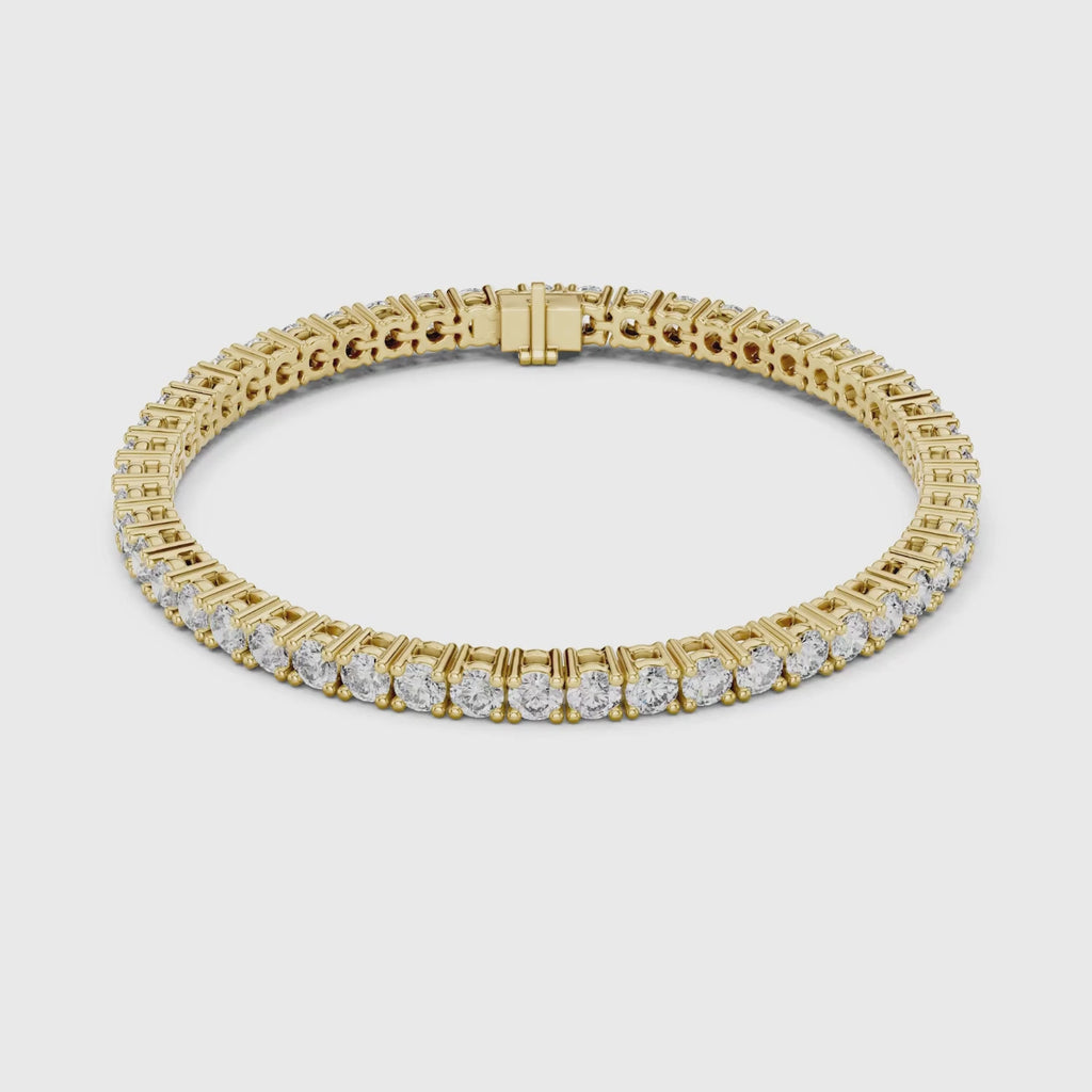 Brilliant Round Lab Grown Diamond Tennis Bracelet