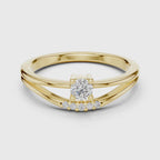 Contemporary Accent Diamond Ring