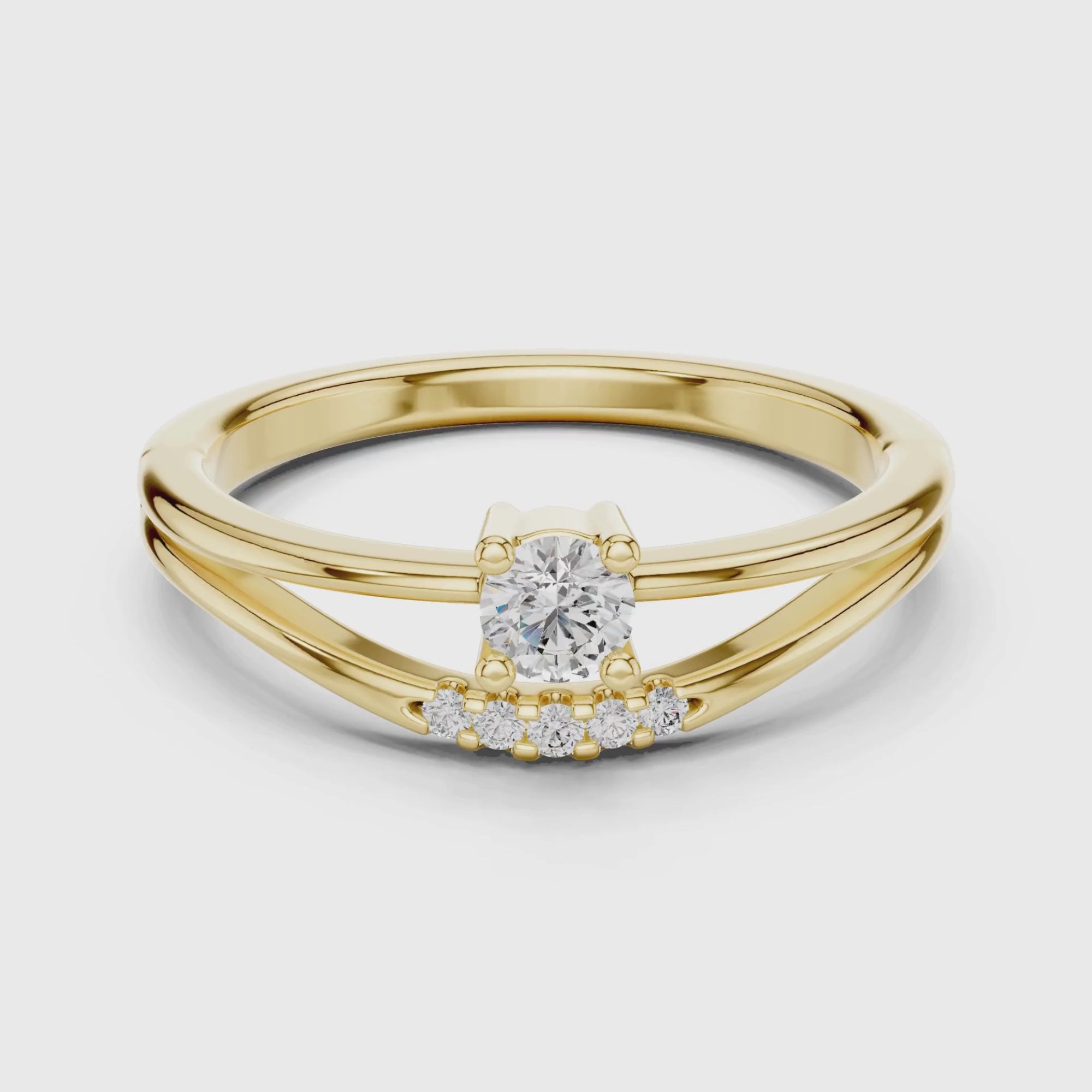 Contemporary Accent Diamond Ring