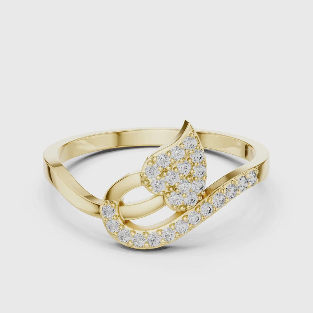 Leaf Lab Grown Diamond Ring