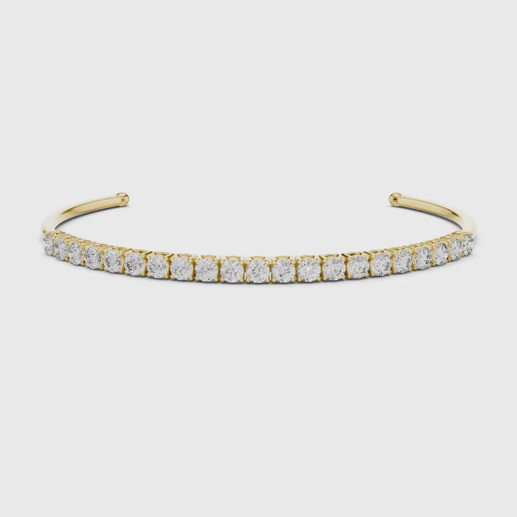 Open Cuff Lab Grown Diamond Bracelet