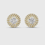 Double Halo Round Lab Grown Diamond Stud