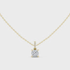 Cushion Cut Solitaire Diamond Pendant