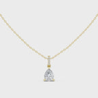 Pear Cut Solitaire Diamond Pendant