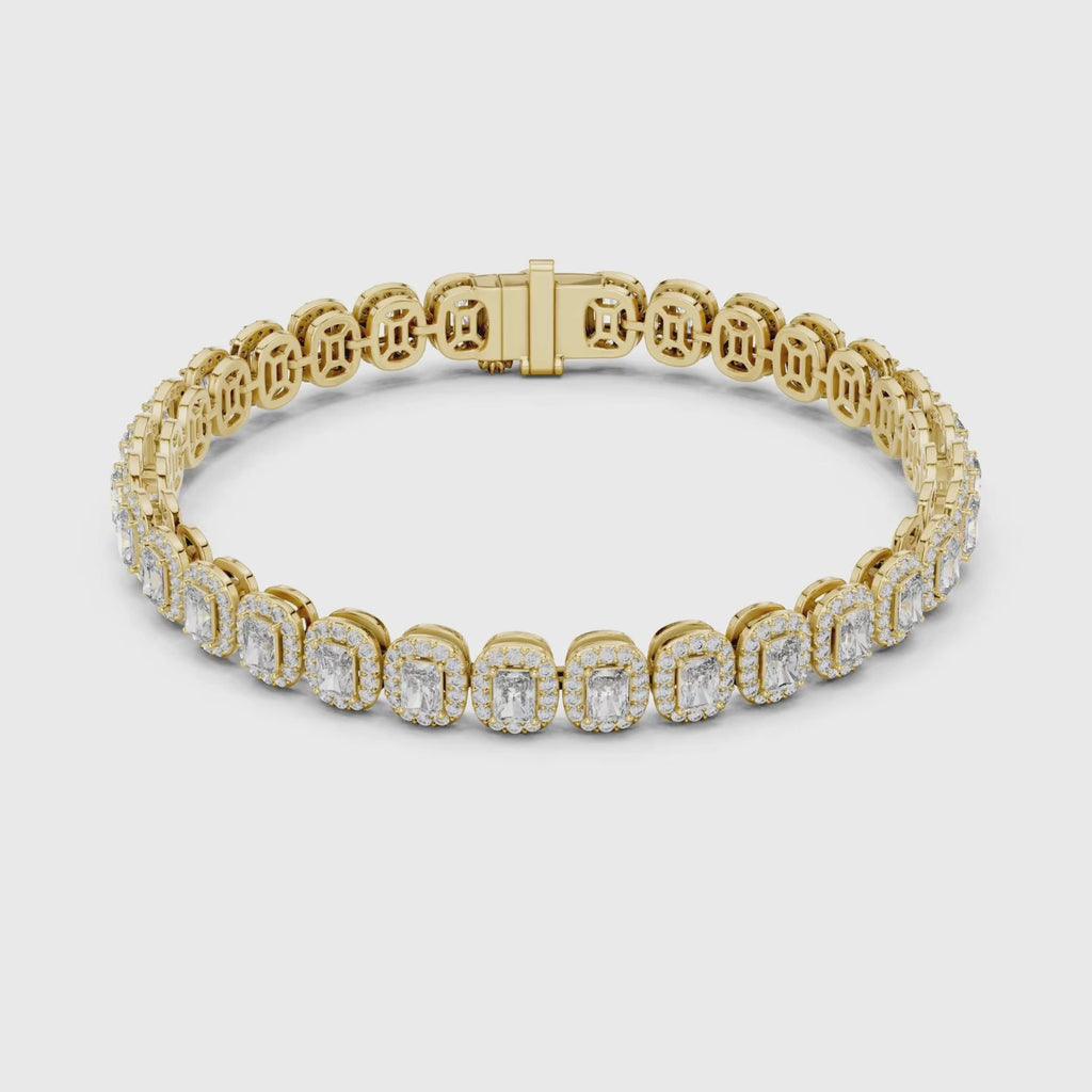 Radiant Cut Lab Grown Diamond Tennis Bracelet