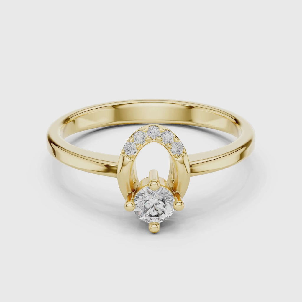 Elegant Halo Drop Lab Grown Diamond Ring