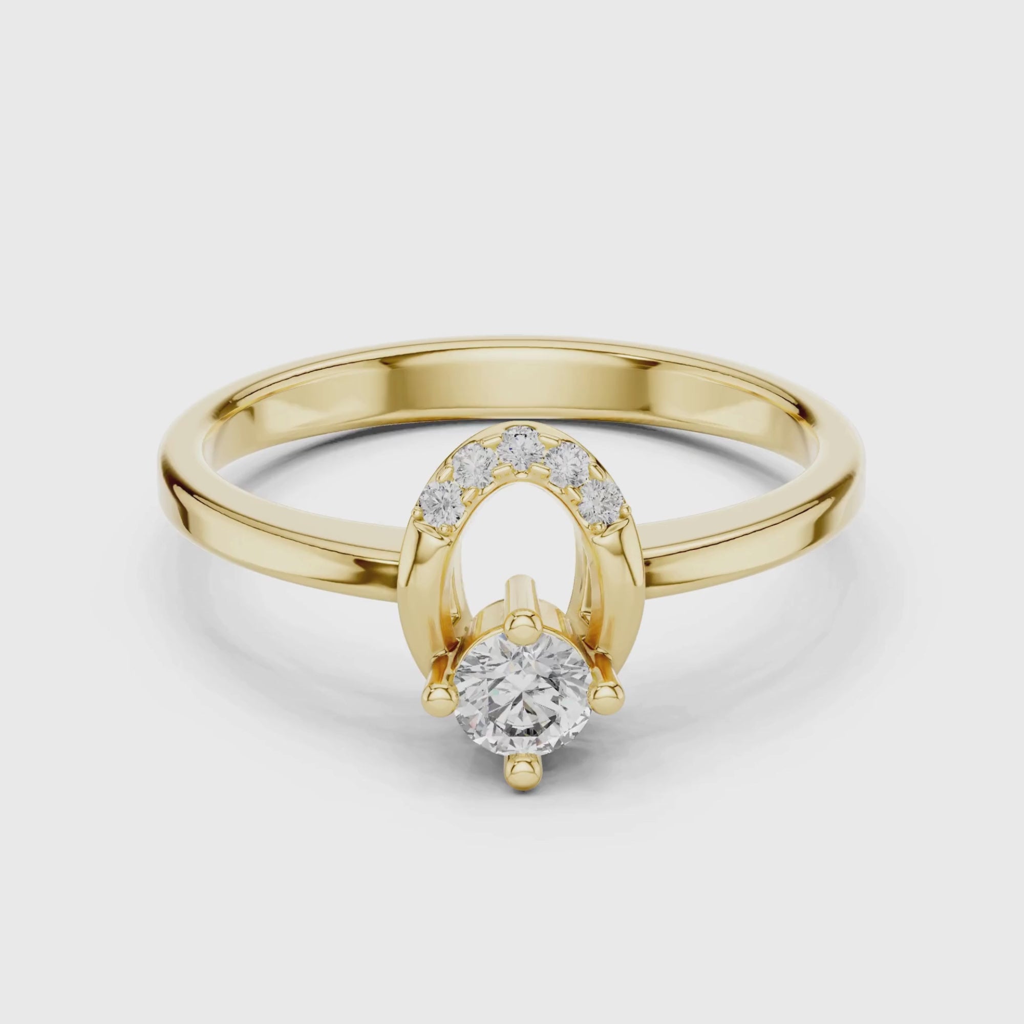 Elegant Halo Drop Lab Grown Diamond Ring