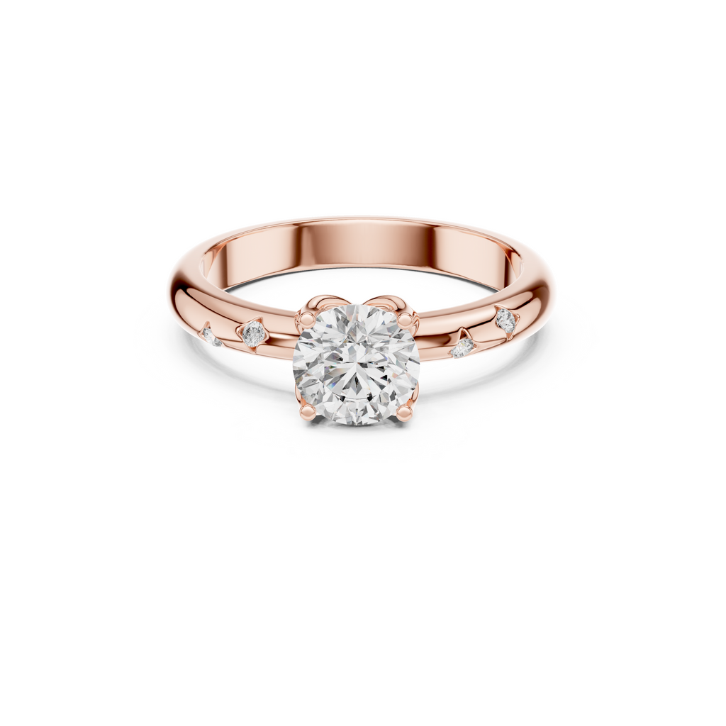 Solitaire Accent Lab Grown Diamond Ring