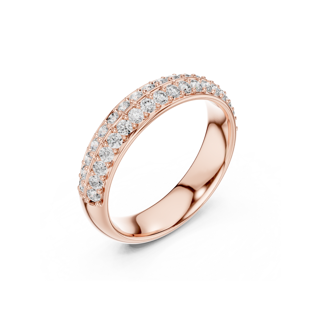 Dual Row Diamond Eternity Band
