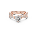 Twisted Halo Diamond  Ring