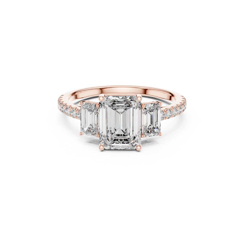 Emerald Cut Lab Grown Diamond Ring