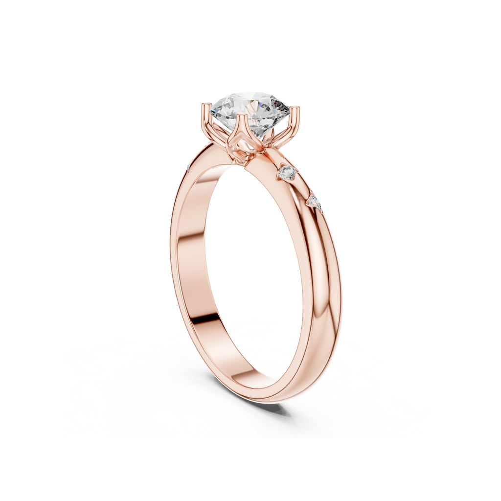 Solitaire Accent Lab Grown Diamond Ring
