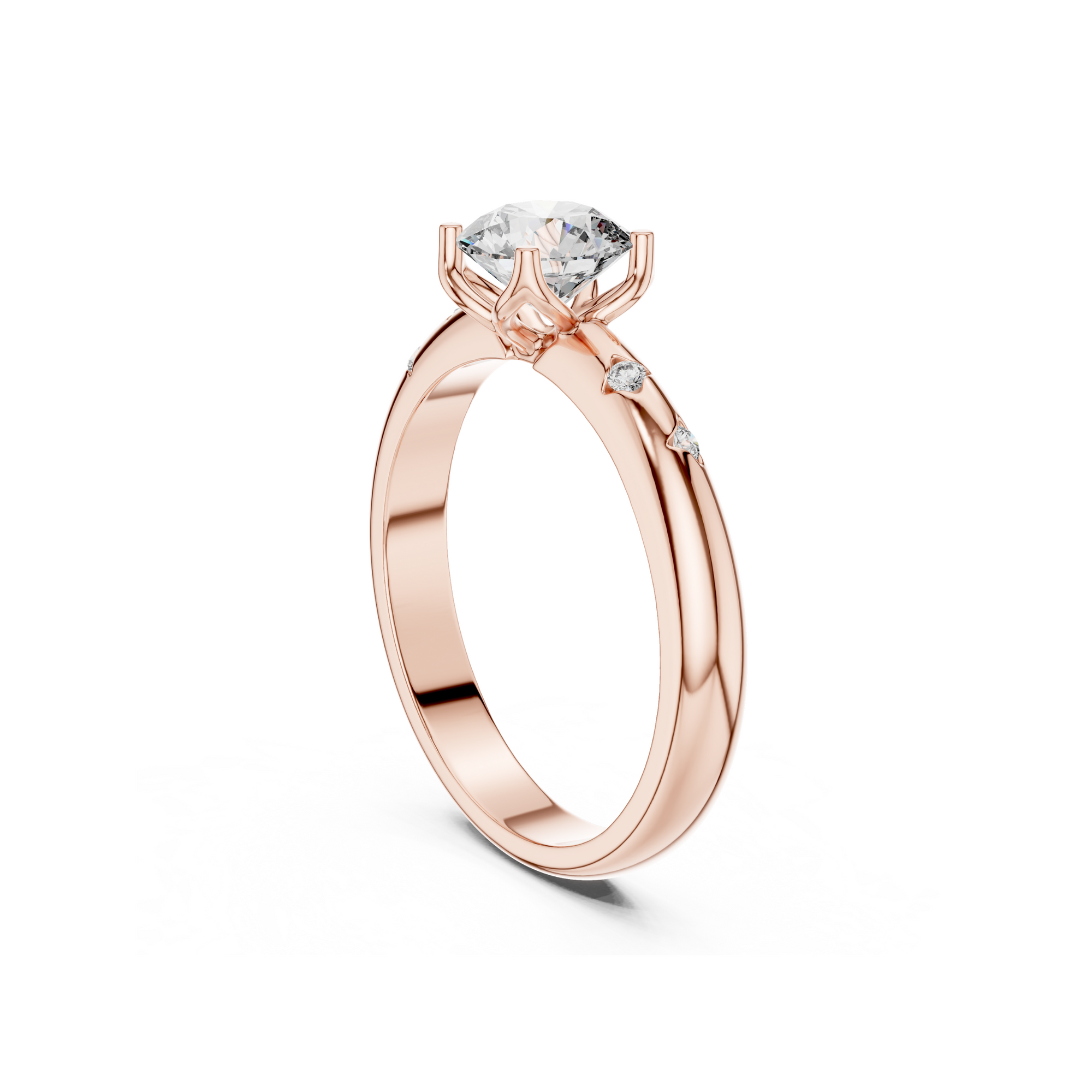 Solitaire Accent Lab Grown Diamond Ring
