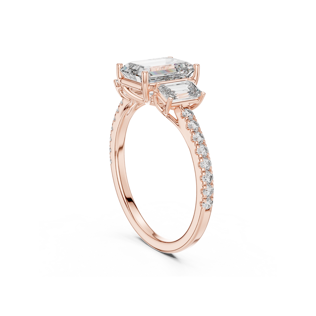 Emerald Cut Lab Grown Diamond Ring