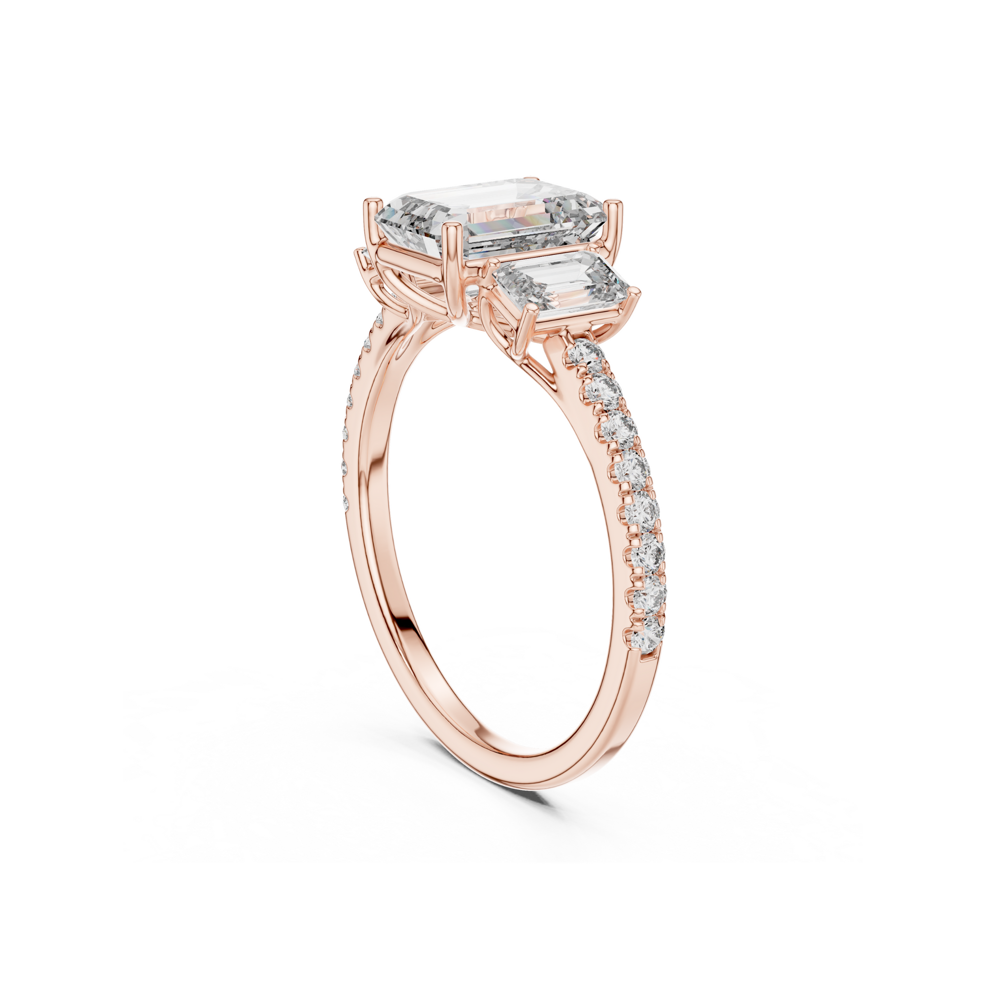 Emerald Cut Lab Grown Diamond Ring