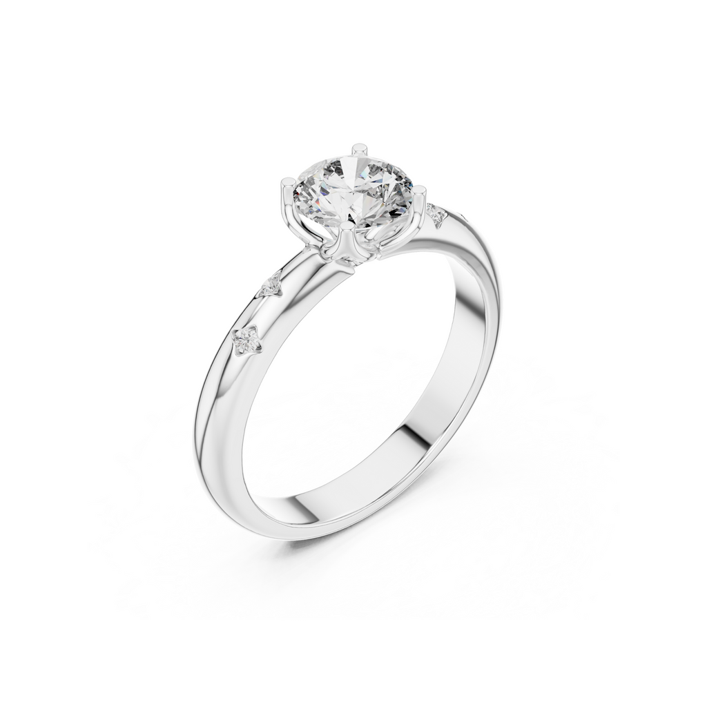Solitaire Accent Lab Grown Diamond Ring