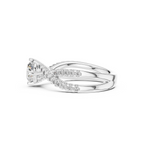 Twisted Halo Diamond  Ring