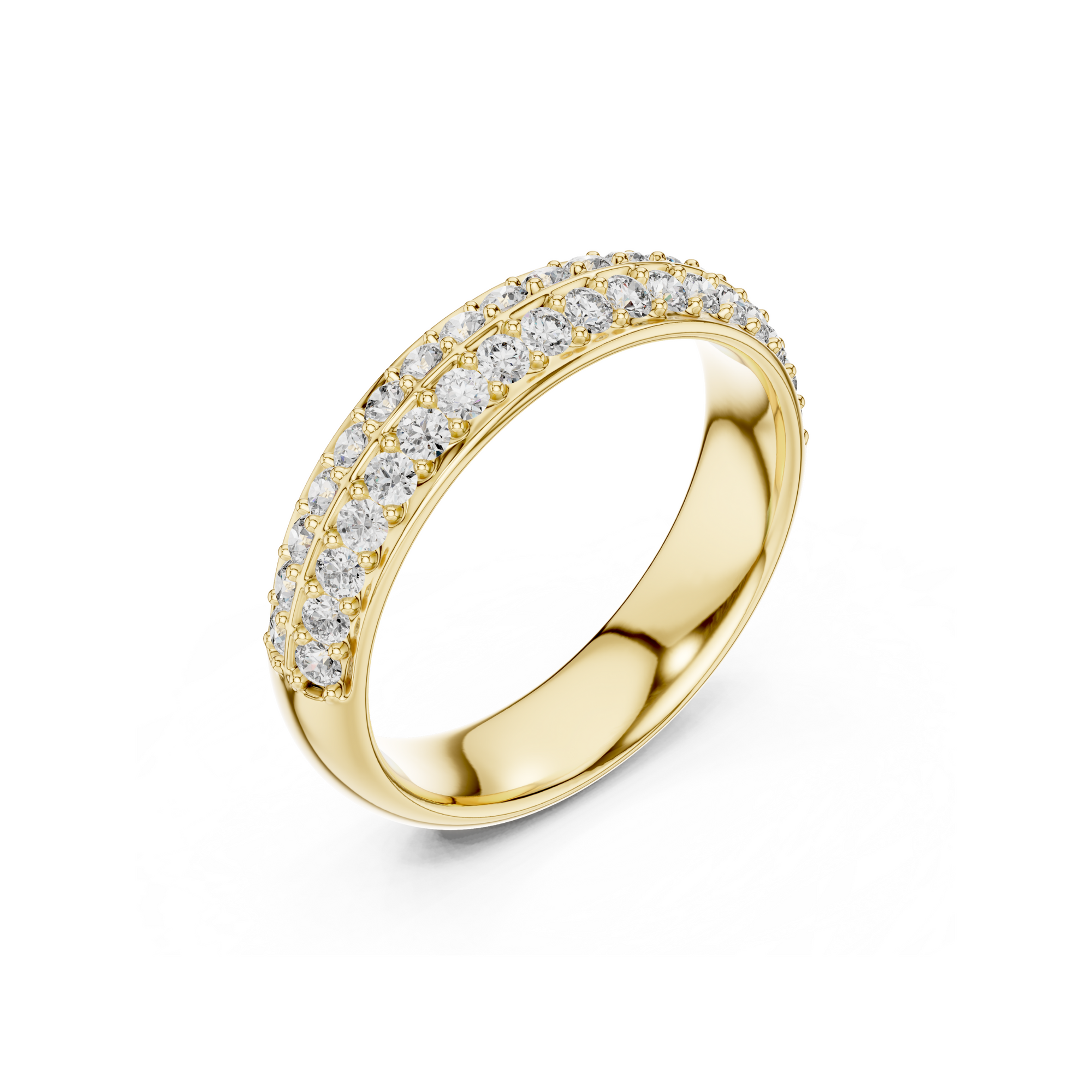 Dual Row Diamond Eternity Band