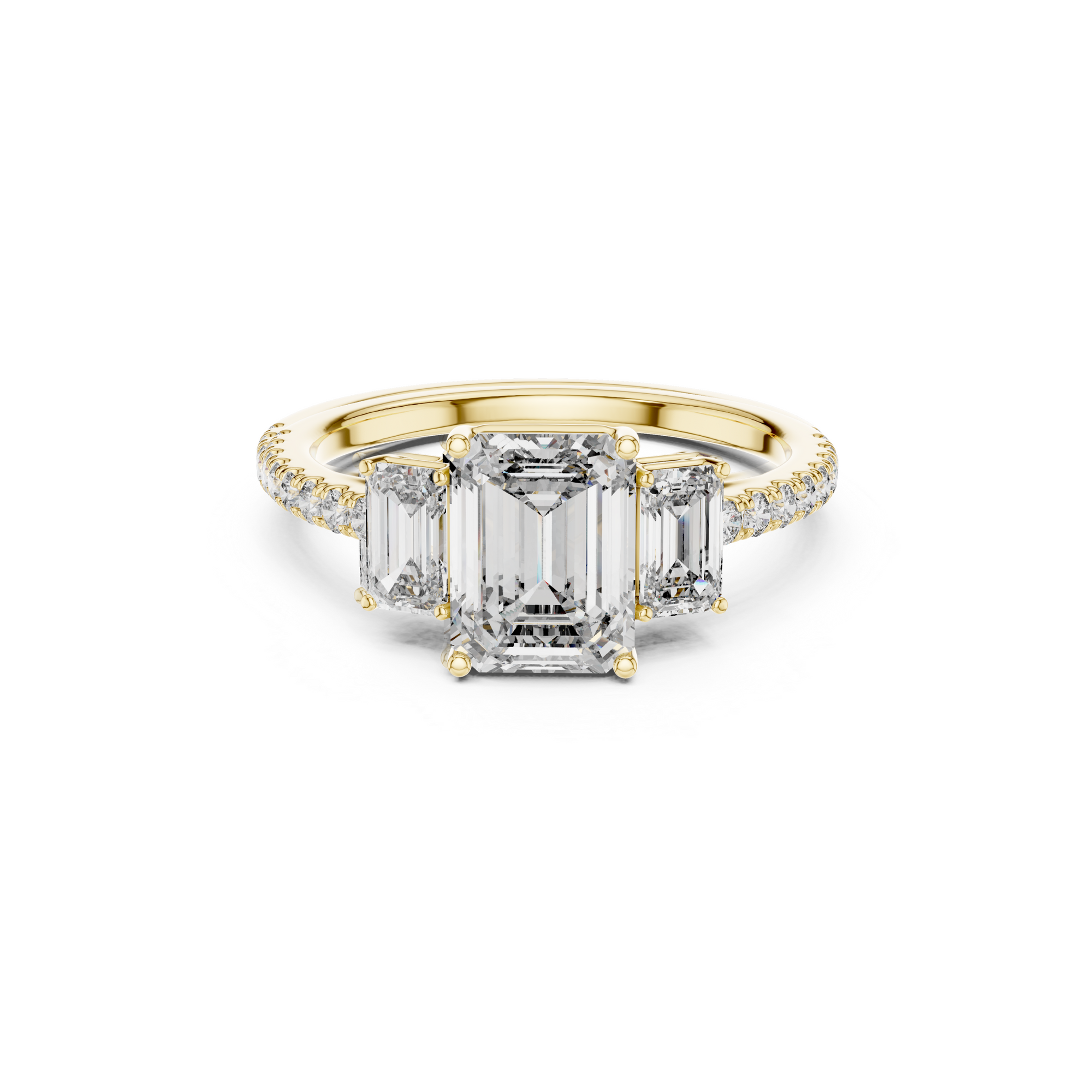 Emerald Cut Lab Grown Diamond Ring