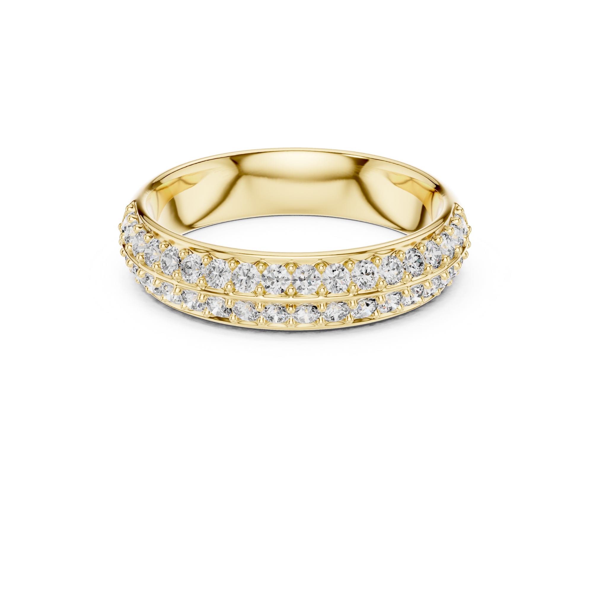 Dual Row Diamond Eternity Band