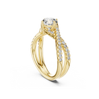 Twisted Halo Diamond  Ring