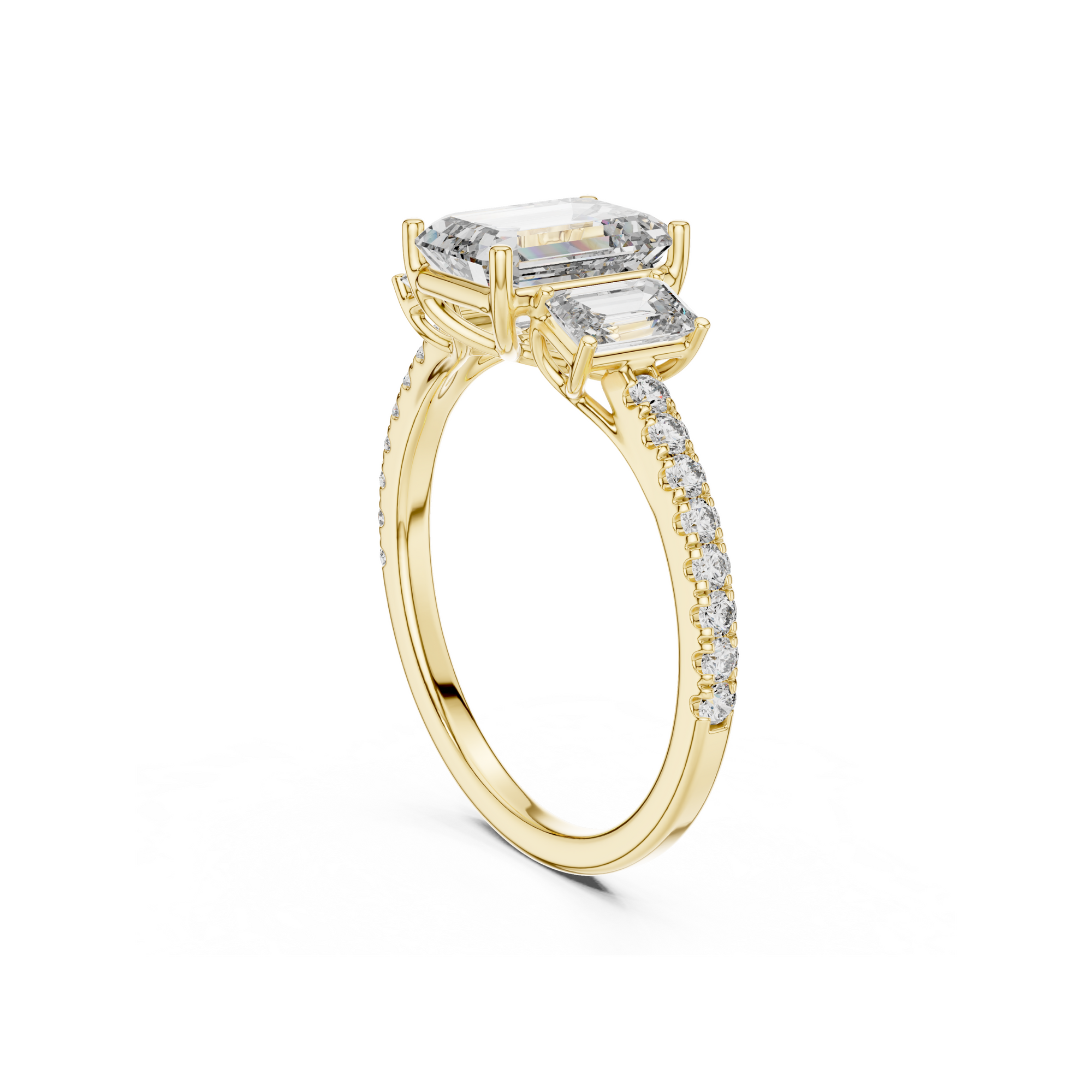 Emerald Cut Lab Grown Diamond Ring