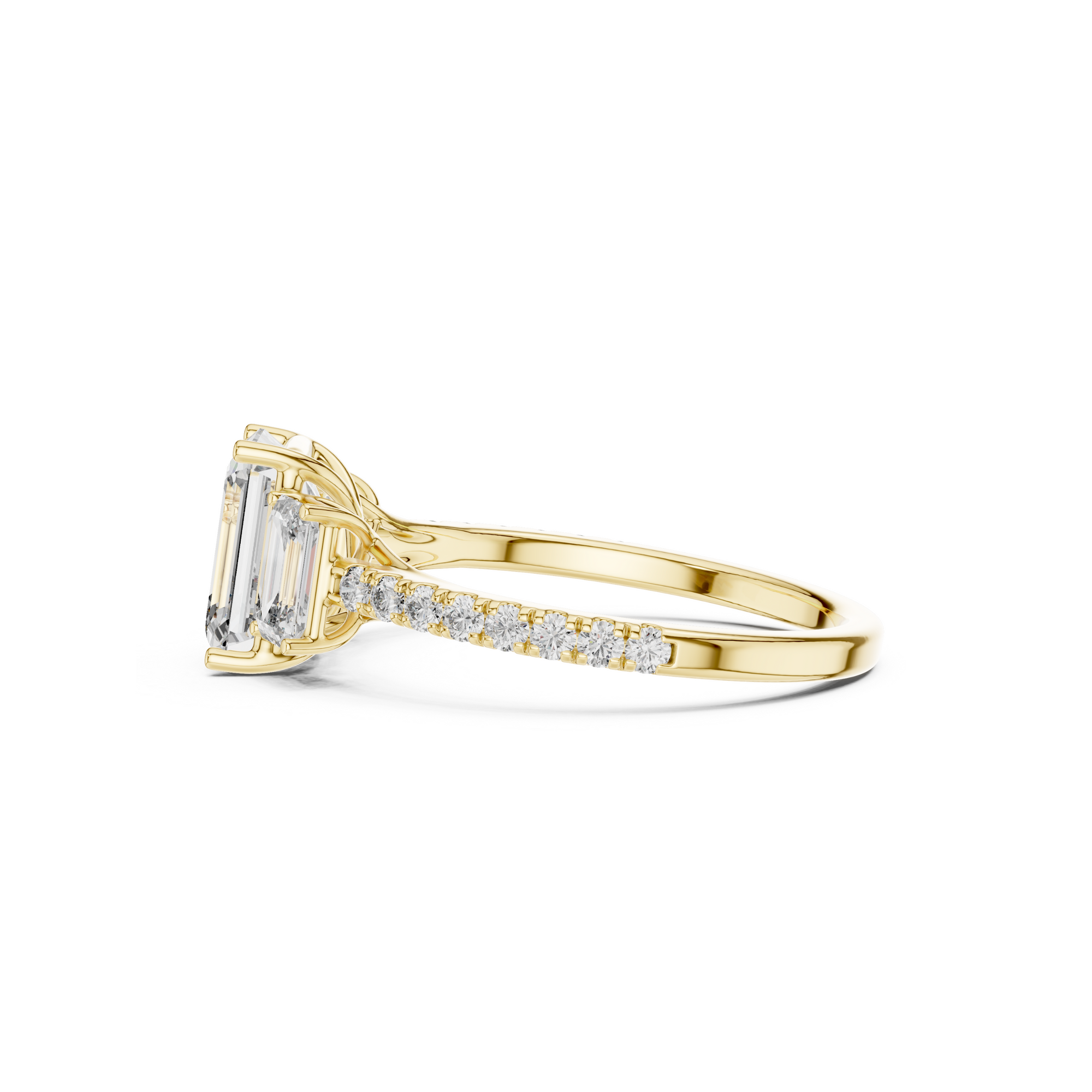 Emerald Cut Lab Grown Diamond Ring