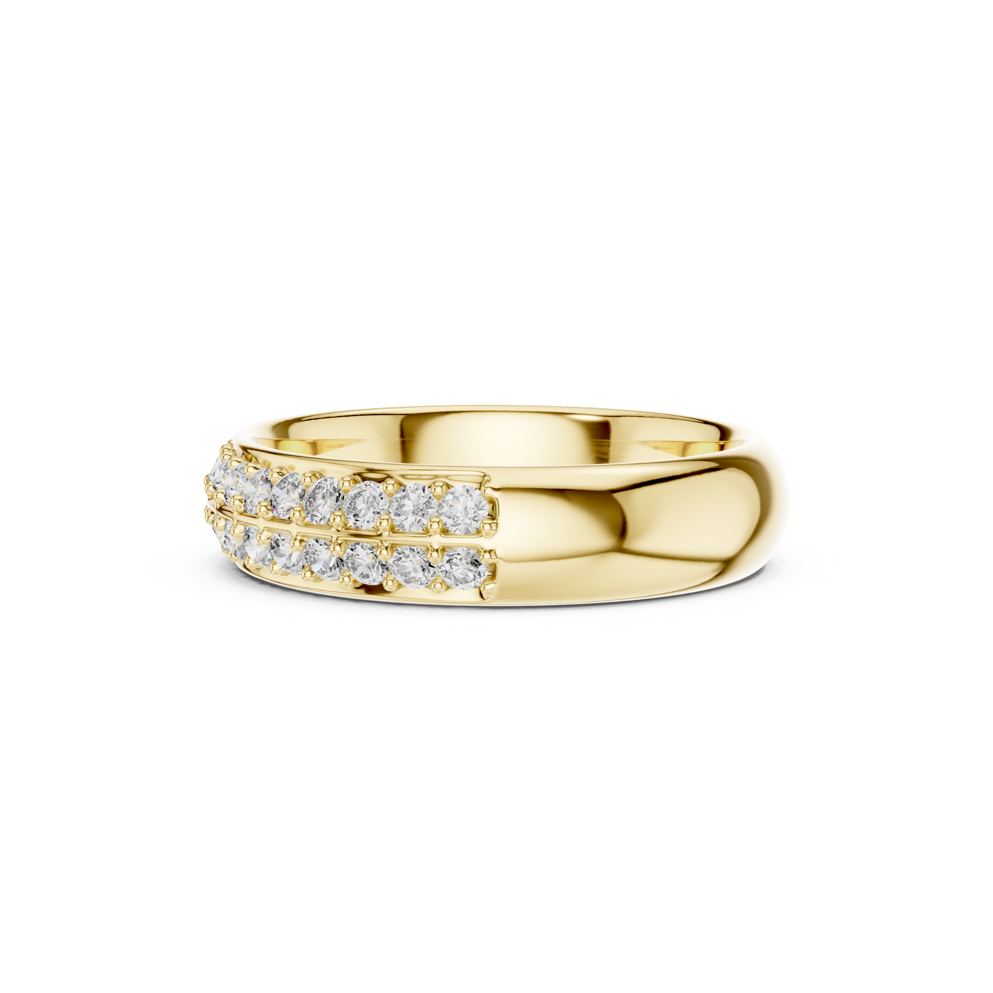 Dual Row Diamond Eternity Band